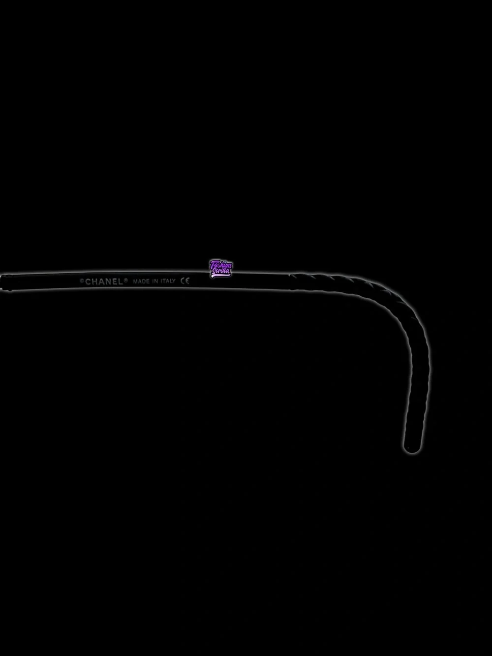 Chanel Model 4036 C126/8A Green Ombré Black Logo Rimless Y2K Shield Sunglasses